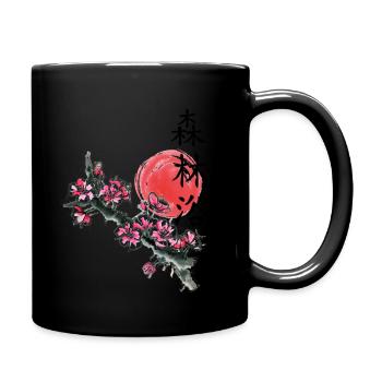japan Kirschblüte japanisch anime asiatisch - Tasse einfarbig - Schwarz - Rechts