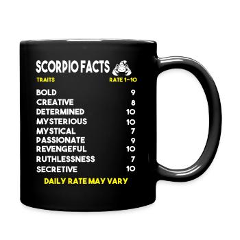 Sternzeichen Skorpion - Tasse einfarbig - Schwarz - Rechts
