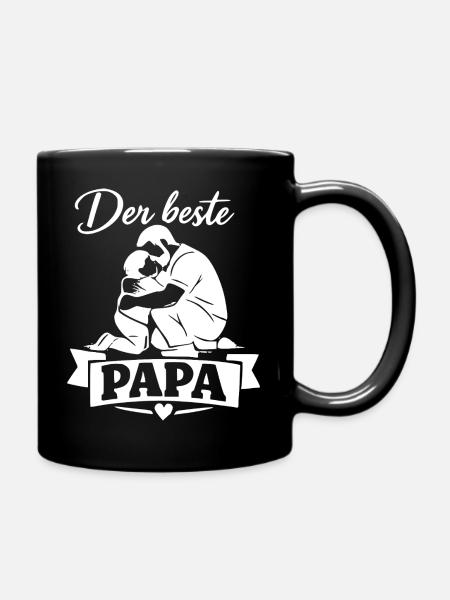 Der beste Papa Moment - Tasse einfarbig - Schwarz