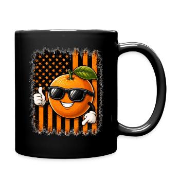 Mandarine USA Amerikanische Flagge Sonnenbrille - Tasse einfarbig - Schwarz - Rechts
