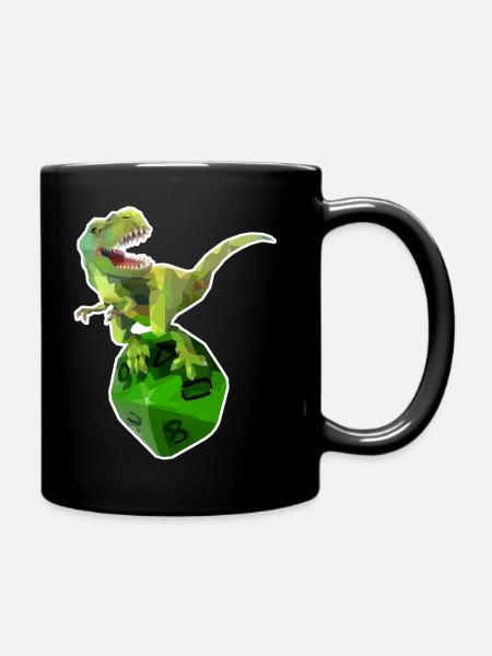 DiceHeroes_Dino4 - Tasse einfarbig - Schwarz