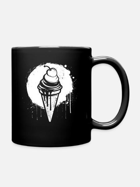 Eis Farbklecks - Tasse einfarbig - Schwarz