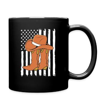 Linedance - Tasse einfarbig - Schwarz - Rechts