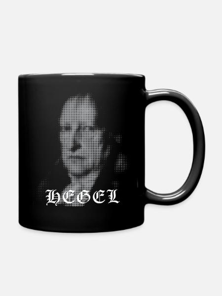 Hegel-Halbton-Porträtkunst - Tasse einfarbig - Schwarz