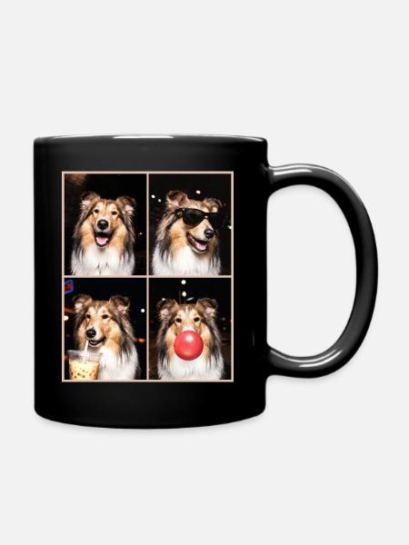 Hunde Collie Hund - Tasse einfarbig - Schwarz