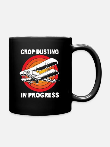 Crop Duster Flugzeug Pilot - Tasse einfarbig - Schwarz
