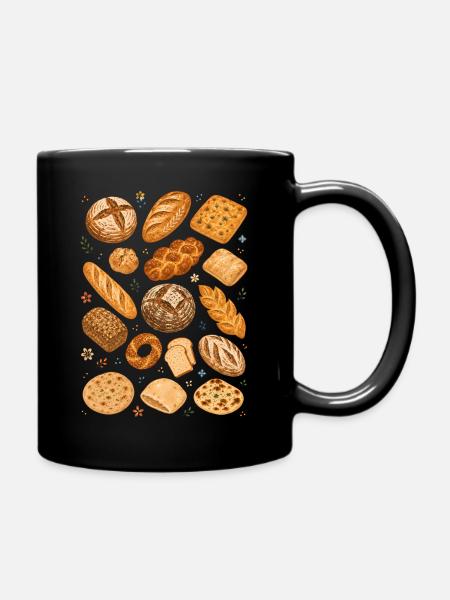 Brotvielfalt | Bäckerei & Sauerteig - Tasse einfarbig - Schwarz