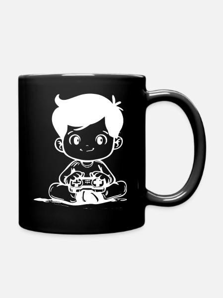 Videospiele Kinder Zeichnung - Tasse einfarbig - Schwarz