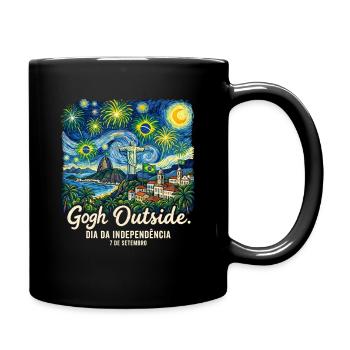  Funny Gogh Outside Brazil Independence Day 7 - Tasse einfarbig - Schwarz - Rechts