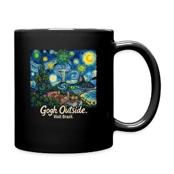  Gogh Outside Visit Brazil Starry Night Rio De - Tasse einfarbig - Schwarz - Rechts