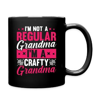 Im A Crafty Grandma  Want Nana Grandmother - Tasse einfarbig - Schwarz - Rechts
