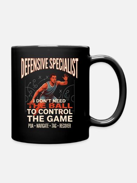Verteidigungsprofi Ballkontrolle - Tasse einfarbig - Schwarz