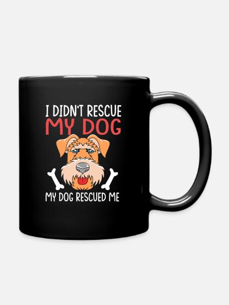 Airedale Terrier - Tasse einfarbig - Schwarz