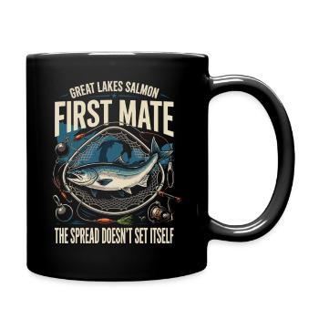 Great Lakes First Mate Salmon - Tasse einfarbig - Schwarz - Rechts