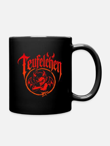 Teufel oder Engel Teufelchen - Tasse einfarbig - Schwarz