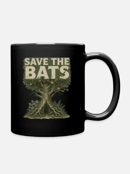 Save The Bats Fledermausschutz - Tasse einfarbig - Schwarz