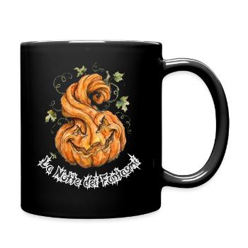 Halloween-Spiralkürbis - Tasse einfarbig - Schwarz - Rechts