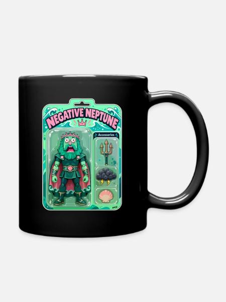 Negative Neptun-Actionfigur - Tasse einfarbig - Schwarz
