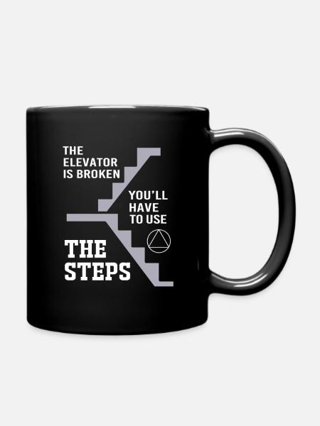 Aufzug - Tasse einfarbig - Schwarz