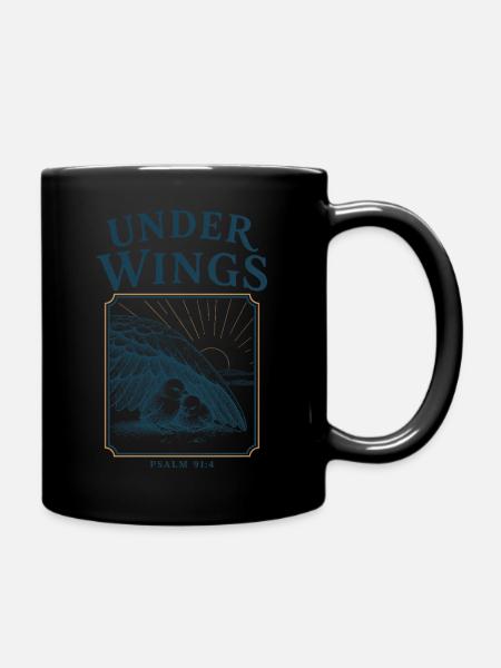 Unter seinen Flügeln - Tasse einfarbig - Schwarz