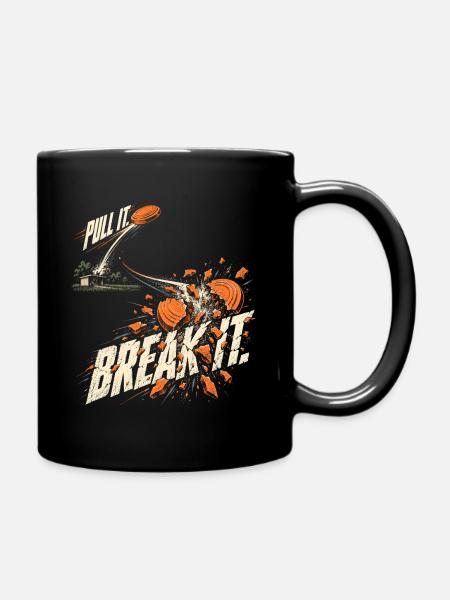 Tontaubenschießen Pull It Break It - Tasse einfarbig - Schwarz