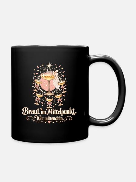 Junggesellinnenabschied JGA Team Braut Crew - Tasse einfarbig - Schwarz