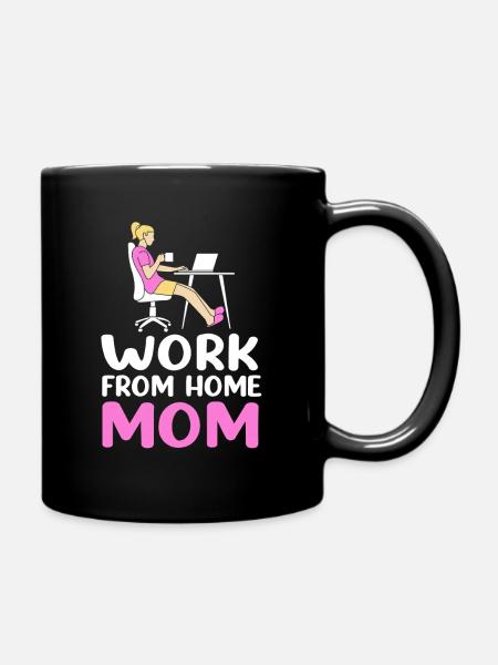 Remote Homeoffice - Tasse einfarbig - Schwarz