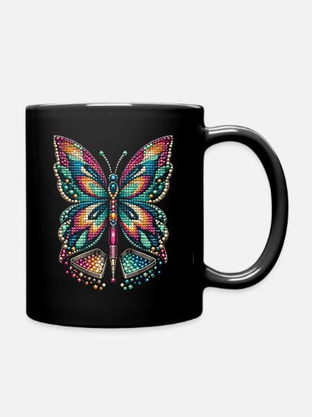 Diamond Painting - Tasse einfarbig - Schwarz