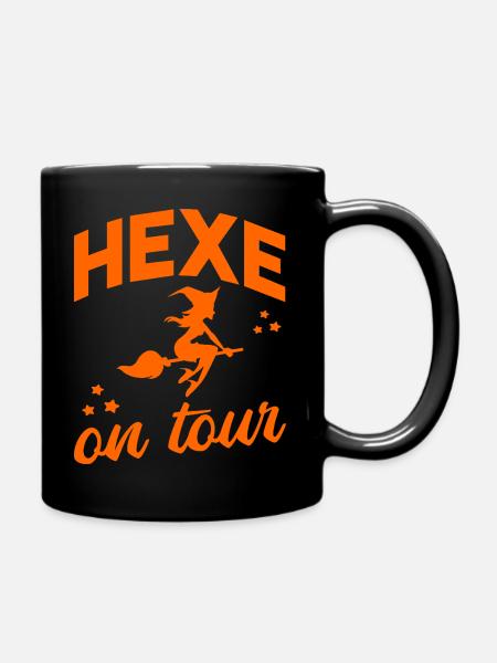 Hexe on Tour - Tasse einfarbig - Schwarz