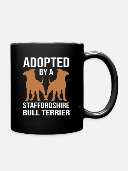 Staffordshire Bullterrier - Tasse einfarbig - Schwarz