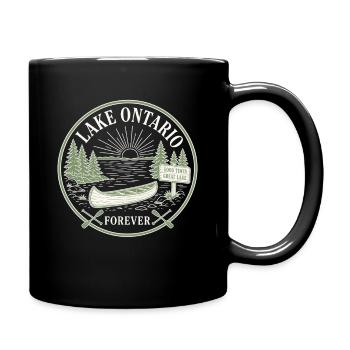 Lake Ontario Forever Große Seen Natur im Freien - Tasse einfarbig - Schwarz - Rechts