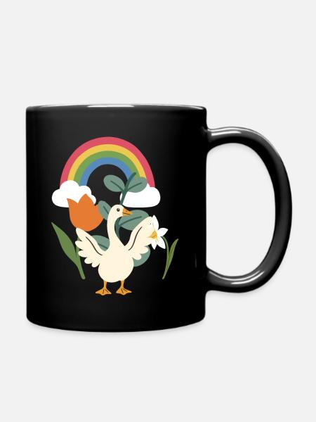 Kinder · Geschenkidee · Gans · Natur - Tasse einfarbig - Schwarz