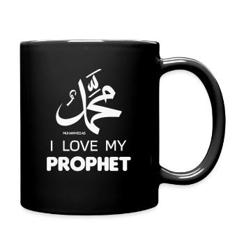 I Love My Prophet Islam Kalligrafie Mohammed - Tasse einfarbig - Schwarz - Rechts