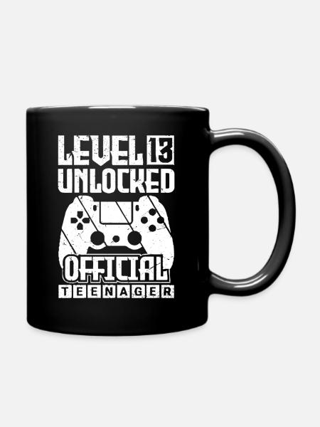 Level 13 freigeschalteter offizieller Teenager-Gamer - Tasse einfarbig - Schwarz