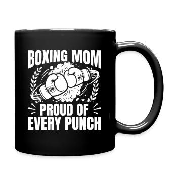 Boxing Mom Proud Punch Boxing Gloves - Tasse einfarbig - Schwarz - Rechts