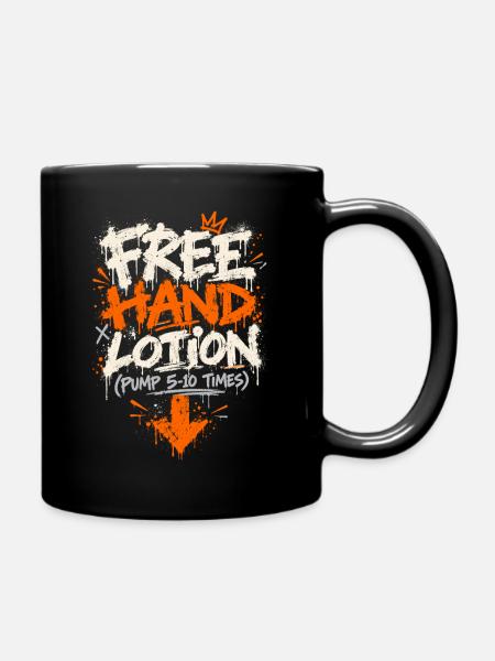 Freie Hand Graffiti Schrift - Tasse einfarbig - Schwarz