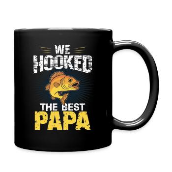 Wir haben das beste Papa Funny Angel-Design gehakt - Tasse einfarbig - Schwarz - Rechts