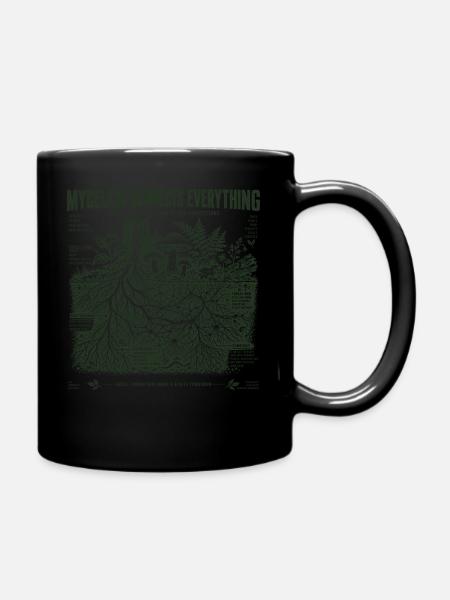 Myzel verbindet alles - Tasse einfarbig - Schwarz
