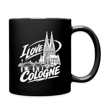 I Love Cologne Köln Fanshirt  - Tasse einfarbig - Schwarz - Rechts