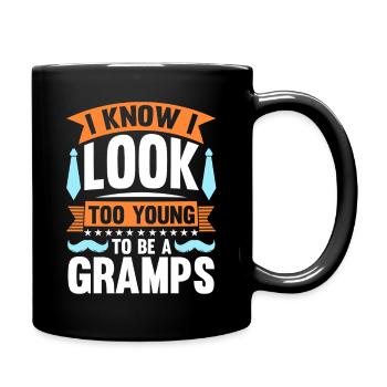 Grandfather Papaw Pop Gramps Granddad Grandpa - Tasse einfarbig - Schwarz - Rechts