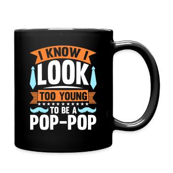 Grandfather Papaw Pop Gramps Granddad Grandpa - Tasse einfarbig - Schwarz - Rechts