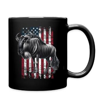 Wildebeest US Gnu - Tasse einfarbig - Schwarz - Rechts