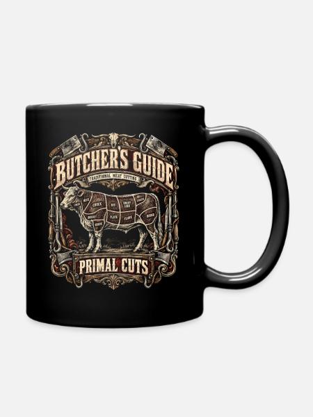 Metzger Schlachter Metzgerhandwerk - Tasse einfarbig - Schwarz