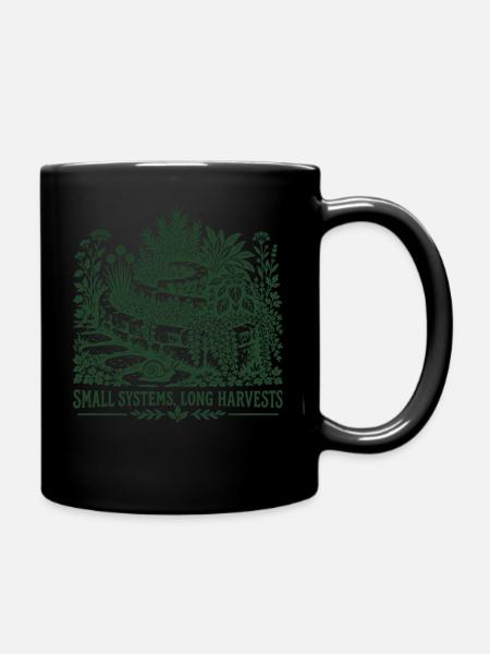 Kleine Systeme lange Ernten - Tasse einfarbig - Schwarz