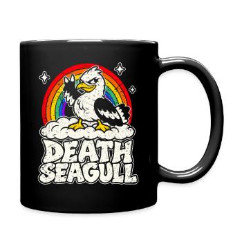 Death Seagull – Heavy Metal Möwe - Tasse einfarbig - Schwarz - Rechts