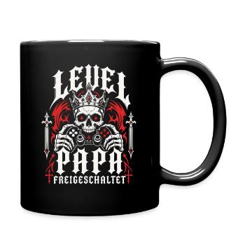 Level Vater freigeschaltet - Tasse einfarbig - Schwarz - Rechts