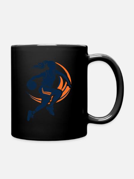Basketballerin - Tasse einfarbig - Schwarz