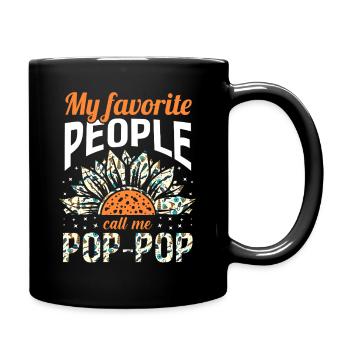 Grandfather Papaw Pop Gramps Granddad Grandpa - Tasse einfarbig - Schwarz - Rechts