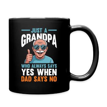 Grandfather Papaw Pop Gramps Granddad Grandpa - Tasse einfarbig - Schwarz - Rechts
