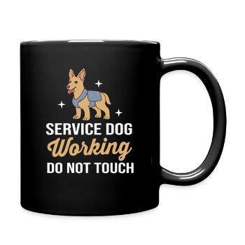 Hundetrainer - Tasse einfarbig - Schwarz - Rechts